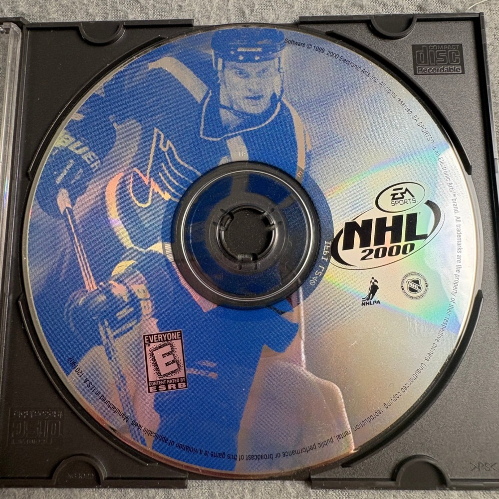 EA Sports NHL 2000 PC Game CD-ROM Chris Pronger St Louis Blues Hockey Vintage